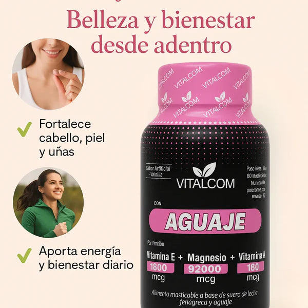 Vitalcom con Aguaje – Equilibrio, Energía y Belleza Natural 🌸 | 60 Cápsulas