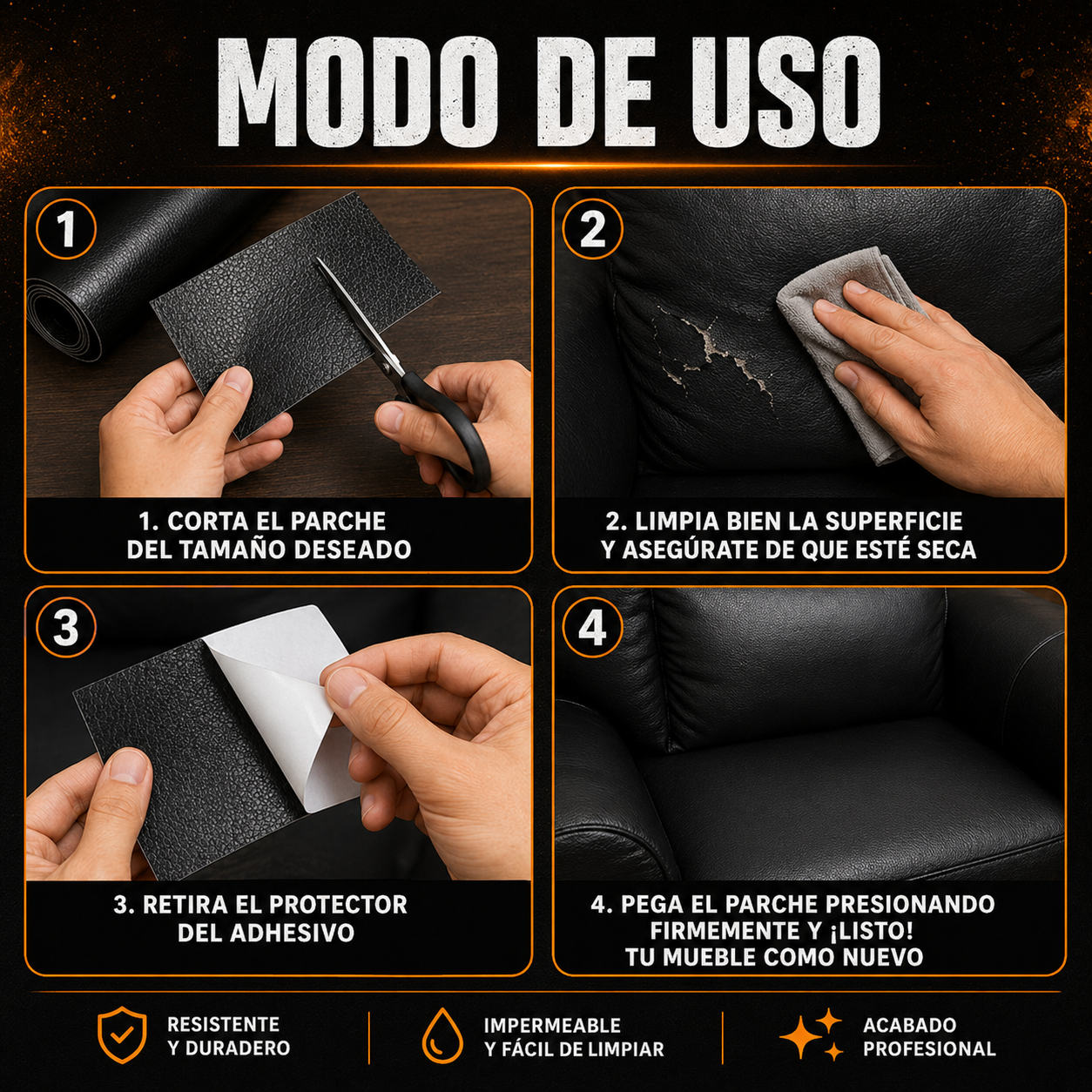 ⚡ Autoadhesivo Reparador De Cuero + Pegante Instantáneo de Regalo