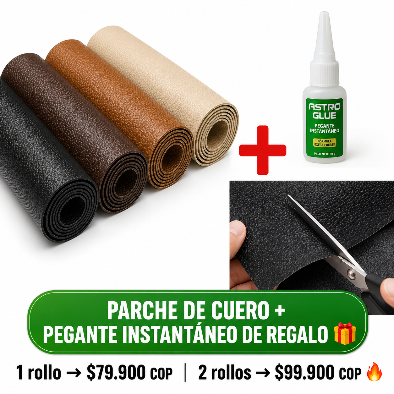 ⚡ Autoadhesivo Reparador De Cuero + Pegante Instantáneo de Regalo
