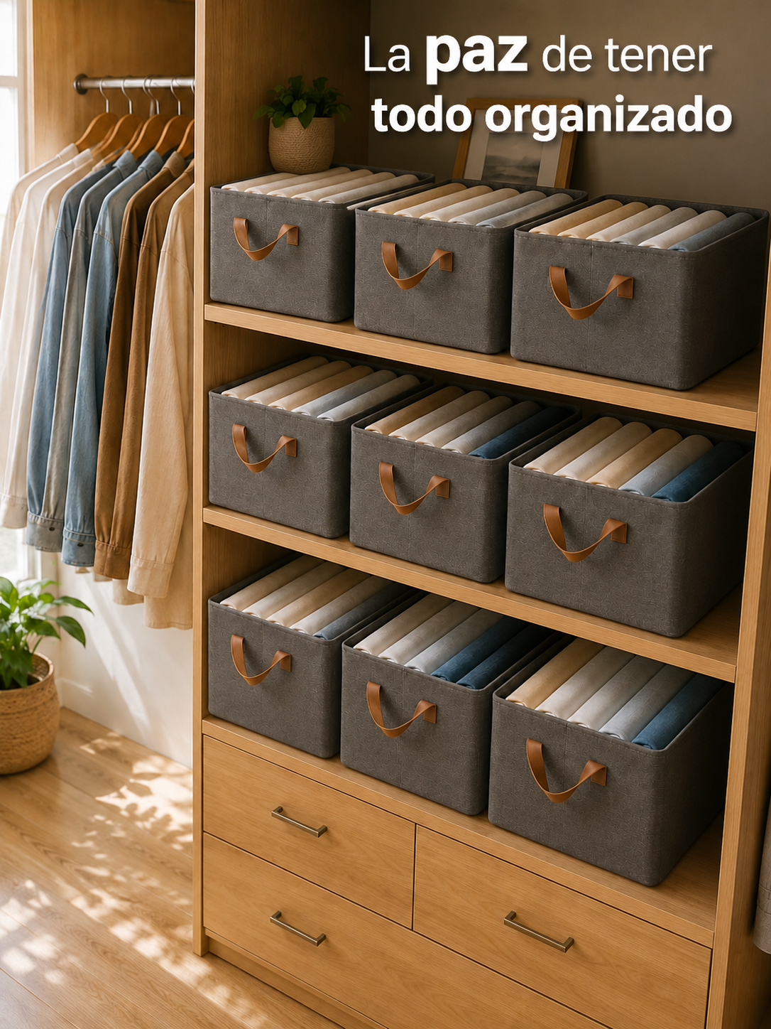 ✨ Caja Organizadora Para Clóset — Ordena Todo Como Una Revista | 🔥 Lleva 2 y Ahorra