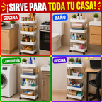 🛒 Carrito Organizador Multiusos de 4 Niveles con Ruedas | Cocina, Baño y Lavandería