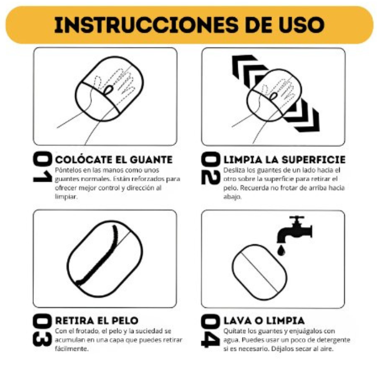 Guante Quitapelo Electroestático