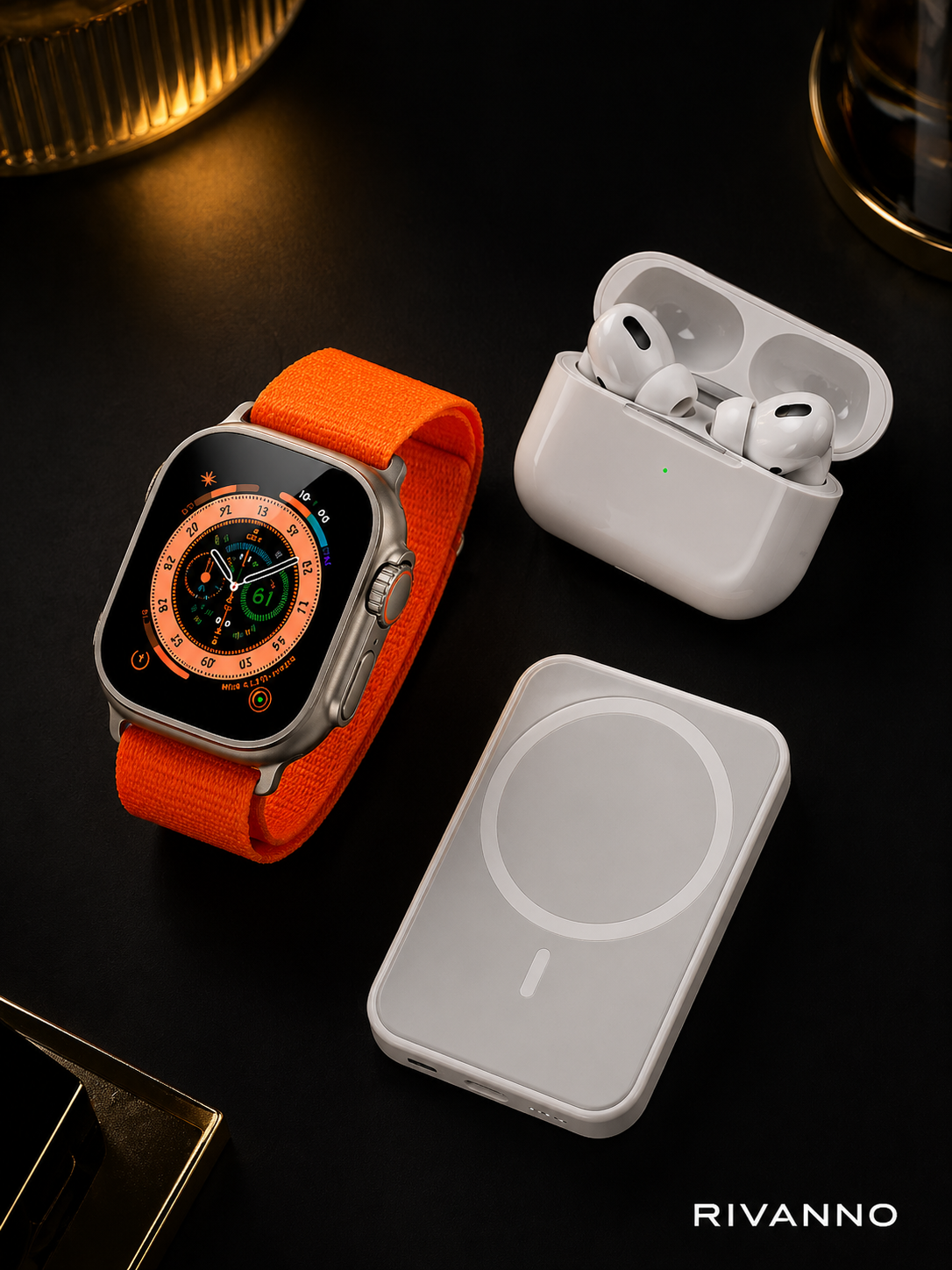 Combo 8 en 1 Ultra – Smartwatch + Audífonos Bluetooth + PowerBank⚡