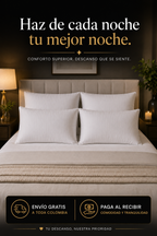 ✨ Set x3 Almohadas Premium Hoteleras 40×60 cm | Fibra Siliconada Antialérgica