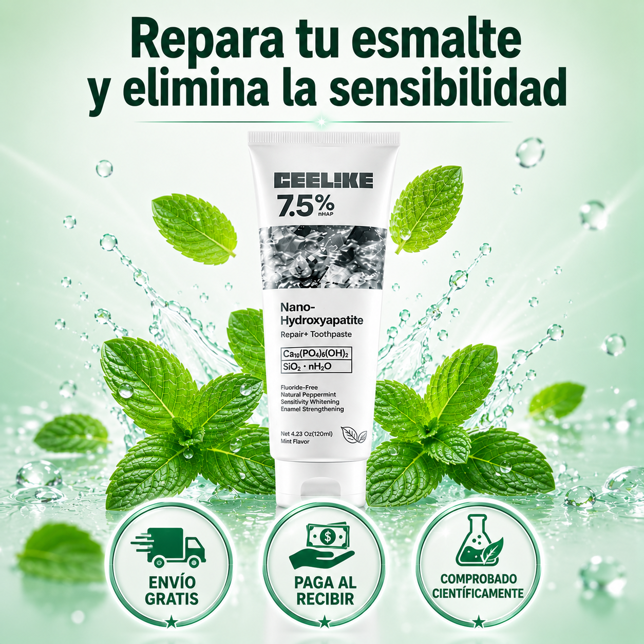 🦷 Crema Dental Ceelike – Adiós Sensibilidad, Repara tu Esmalte ✨