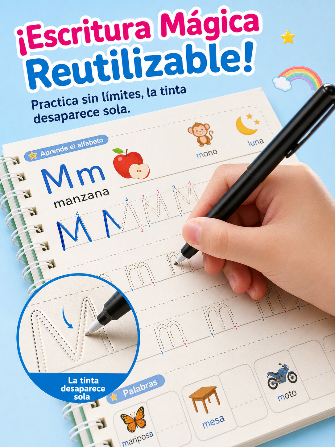 Kit Montessori Cuaderno Mágico 📖🖊️